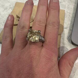 Judith Ripka STERLING/18K GOLD, CANARY WITH DIAMOND ACCENTS FONTAINE